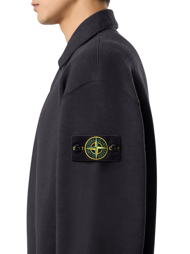 FELPA DESIGN A POLO IN COTONE CON BADGE STONE ISLAND