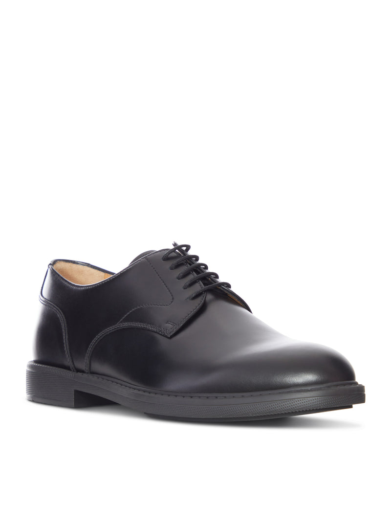 SCARPA DERBY IN PELLE LISCIA CON SUOLA IN GOMMA