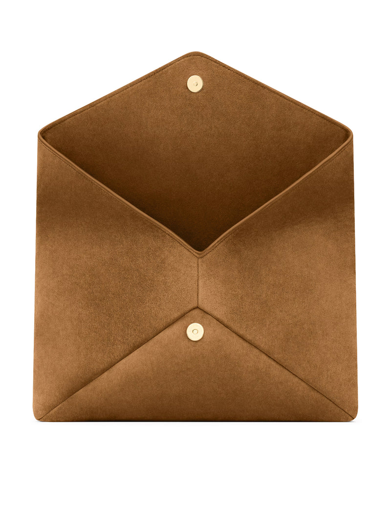 POCHETTE ENVELOPE CASSANDRE GRANDE IN SUEDE