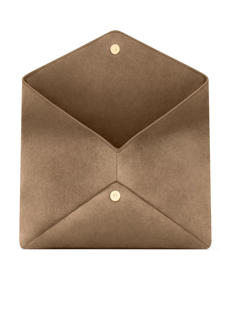 POCHETTE ENVELOPE CASSANDRE GRANDE IN SUEDE