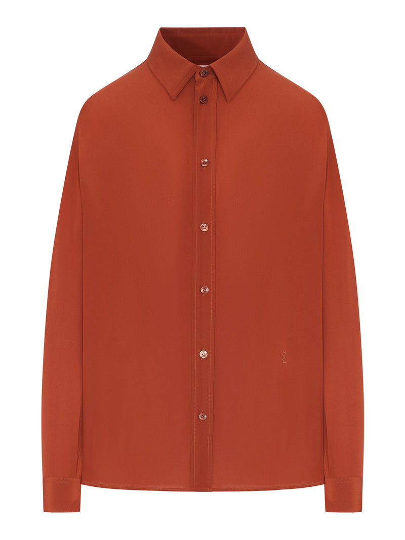 CAMICIA IN REPE DE CHINE CON RICAMO