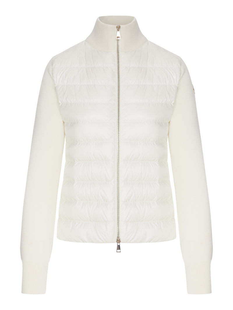 CARDIGAN IMBOTTITO IN LANA CON ZIP