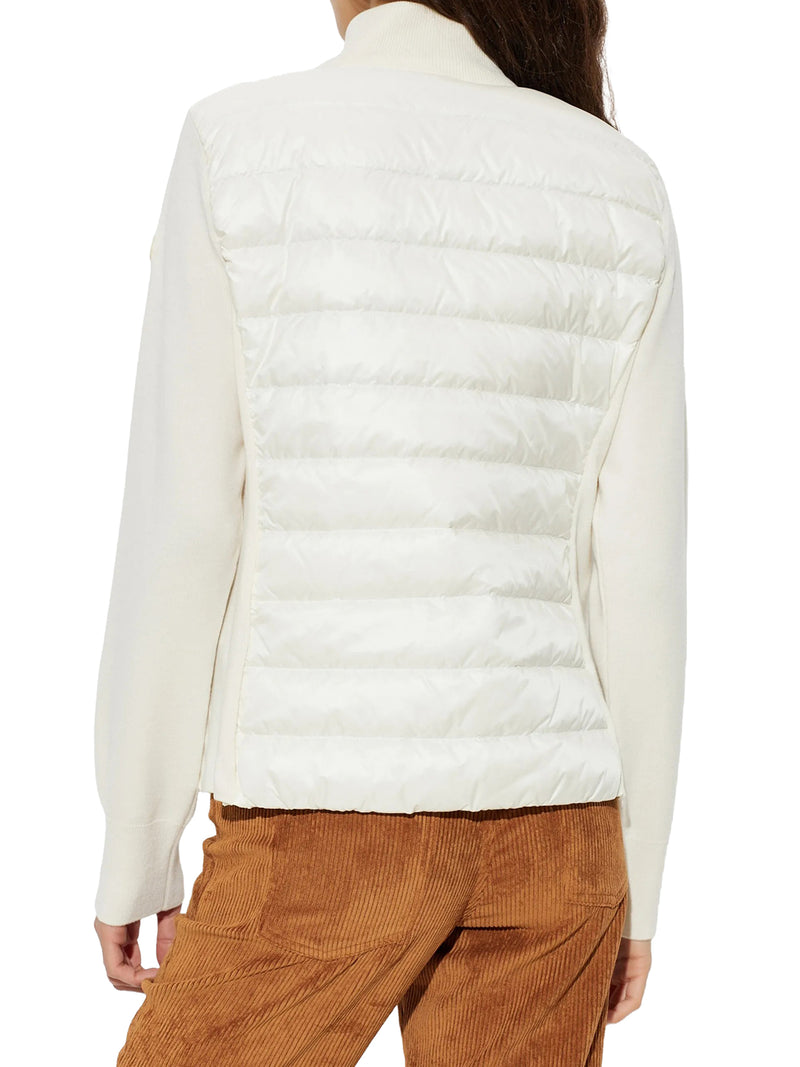 CARDIGAN IMBOTTITO IN LANA CON ZIP