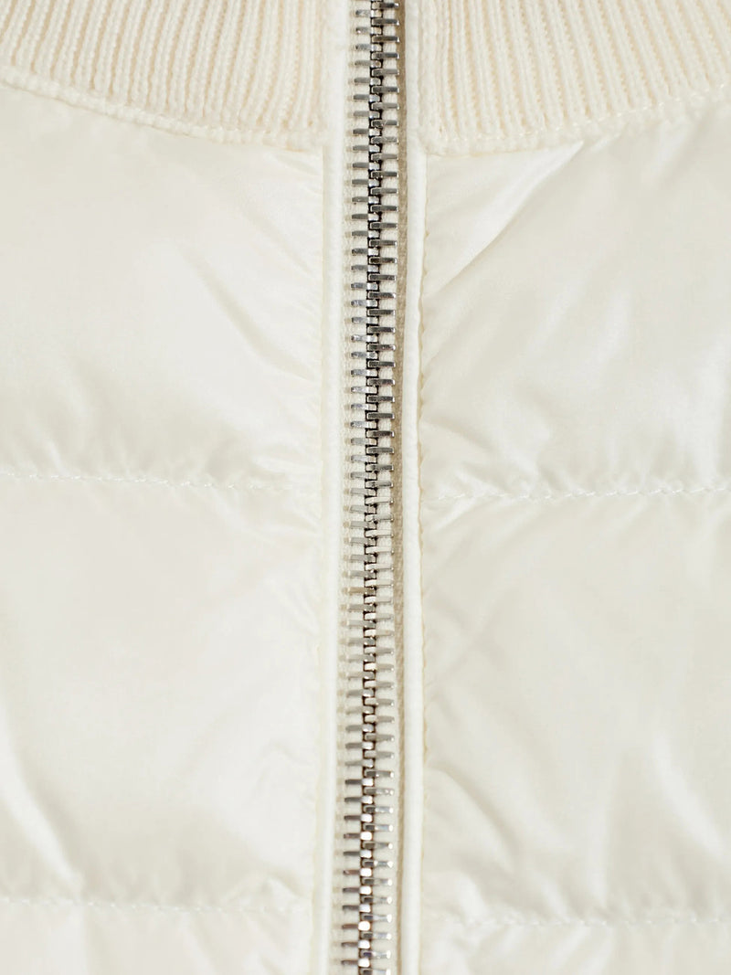 CARDIGAN IMBOTTITO IN LANA CON ZIP