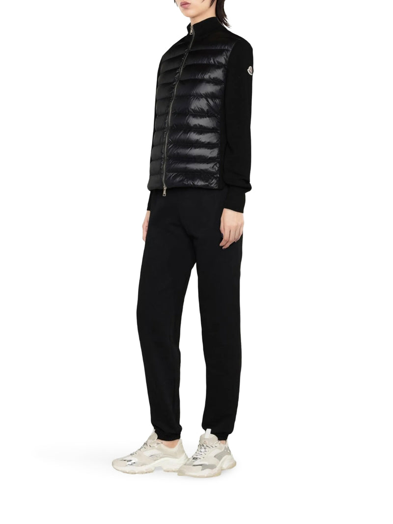 CARDIGAN IMBOTTITO IN LANA CON ZIP