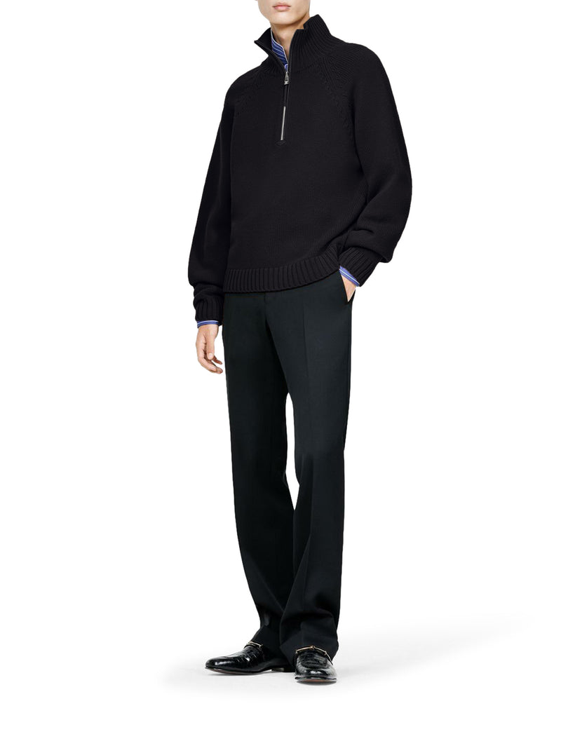 MAGLIONE CON MEZZA ZIP IN LANA CASHMERE