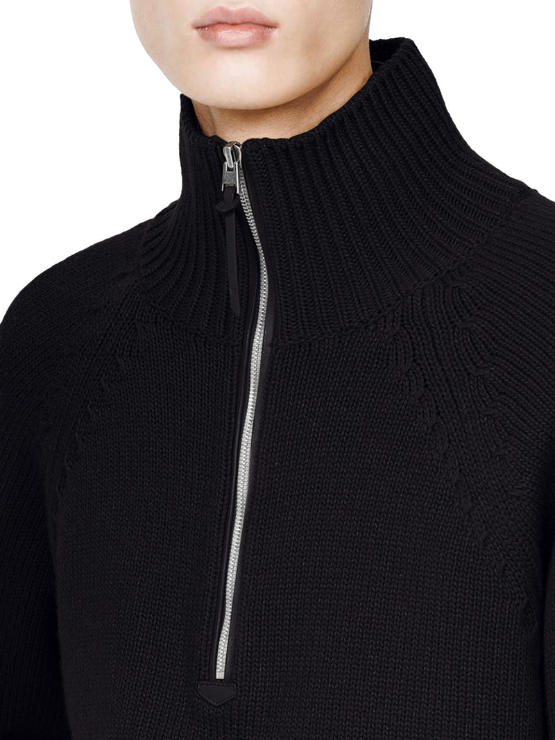 MAGLIONE CON MEZZA ZIP IN LANA CASHMERE