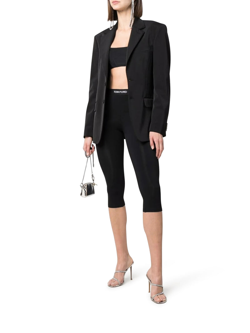 LEGGINGS CROP CON LOGO