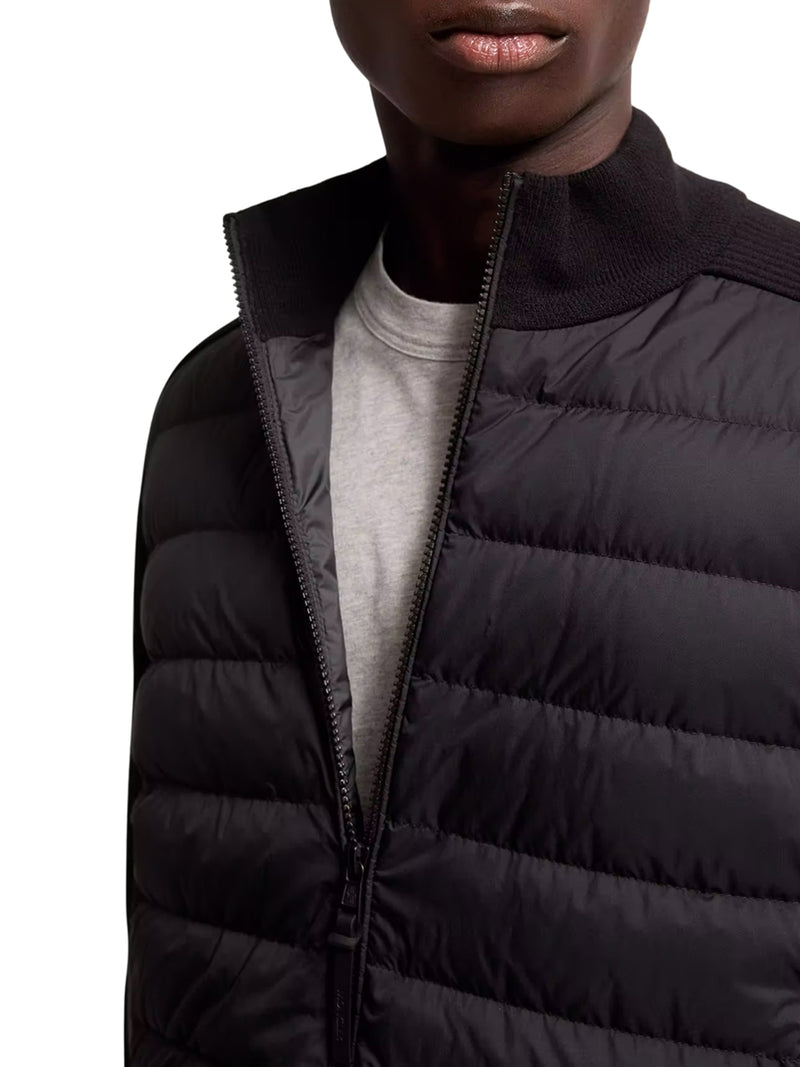 CARDIGAN IMBOTTITO CON ZIP IN MISTO LANA E CASHMERE