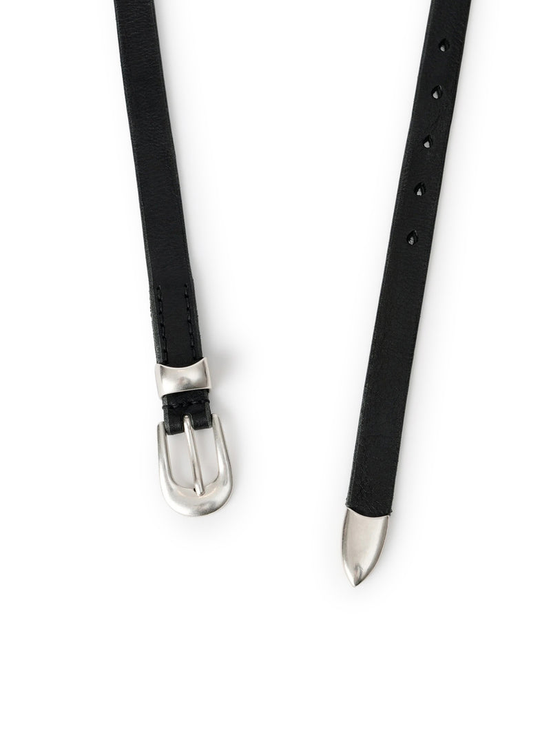 CINTURA 2CM IN PELLE NERA