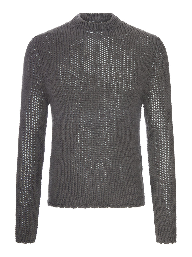 MAGLIONE GIROCOLLO IN MAGLIA TRAFORATA