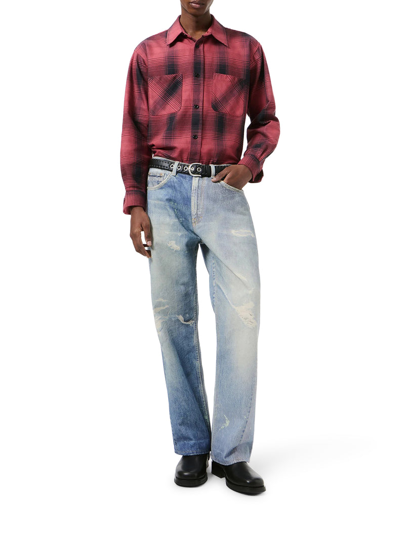 JEANS THIRD CUT IN COTONE CON STAMPA DIGITALE