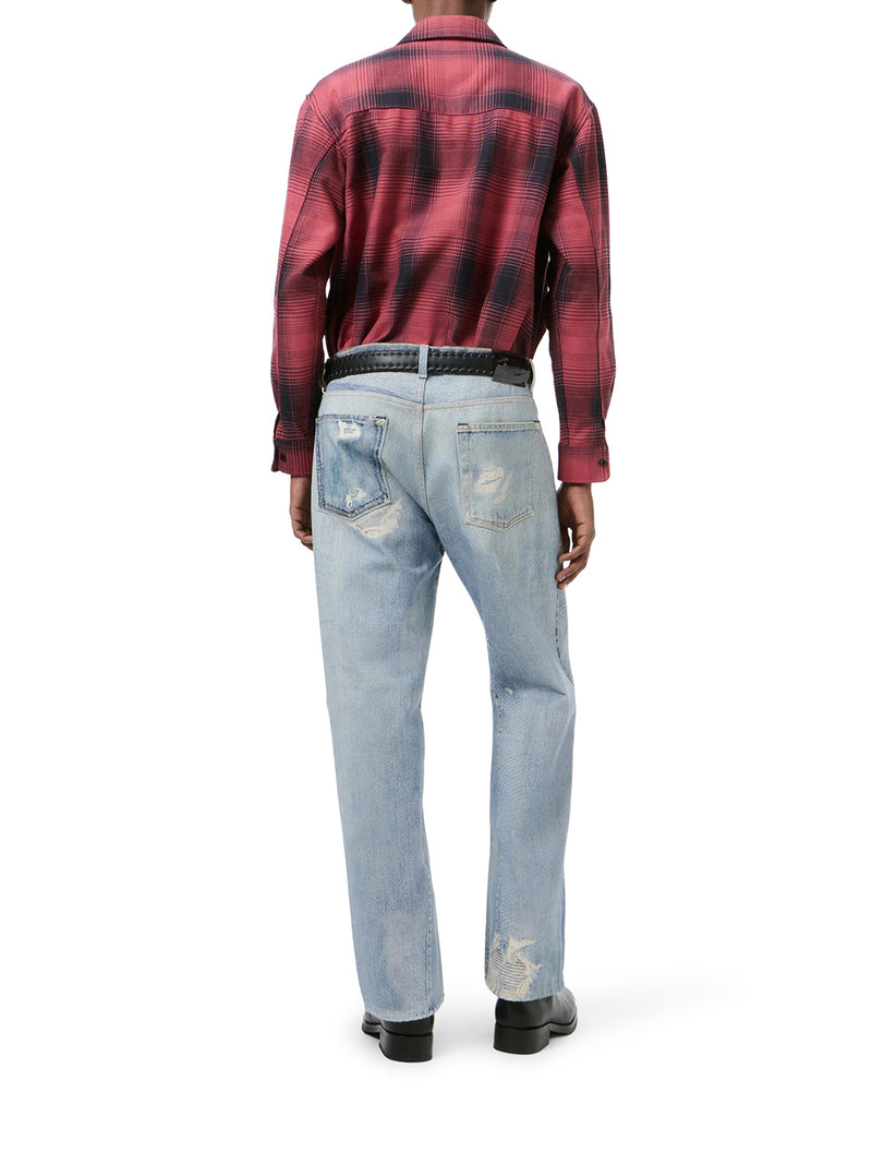 JEANS THIRD CUT IN COTONE CON STAMPA DIGITALE