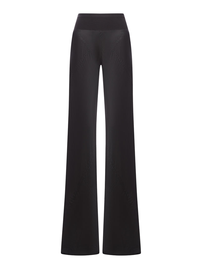 PANTALONI FLARE BIAS IN SETA