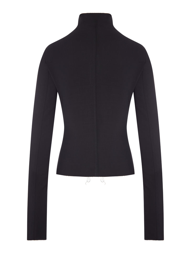 GIACCA GARY ADERENTE CON ZIP ASIMMETRICA
