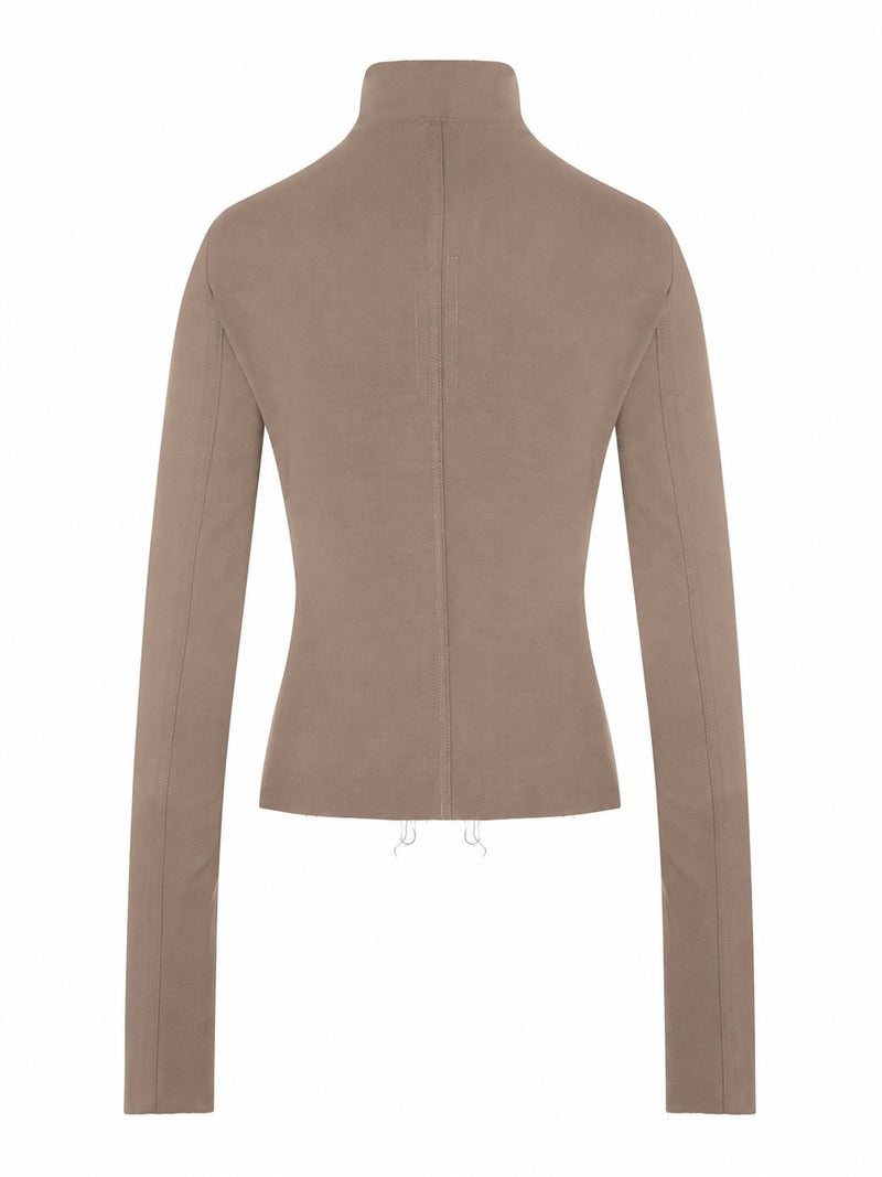 GIACCA GARY ADERENTE CON ZIP ASIMMETRICA