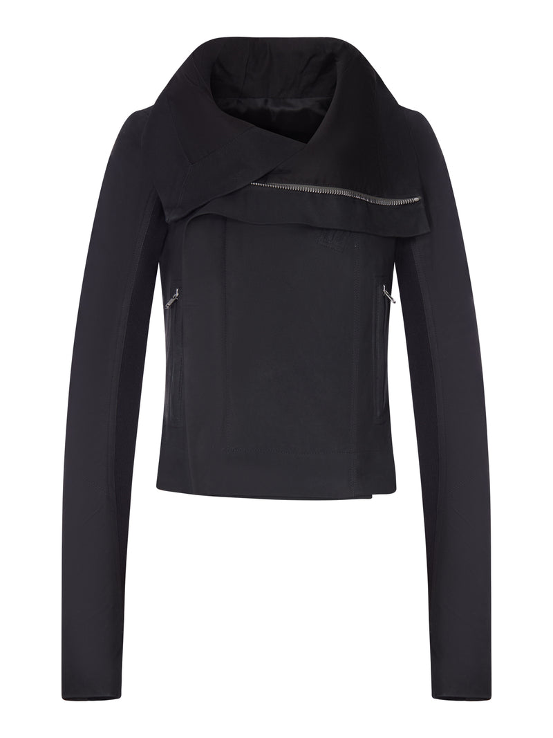 GIACCA BIKER CON COLLO AMPIO AVVOLGENTE