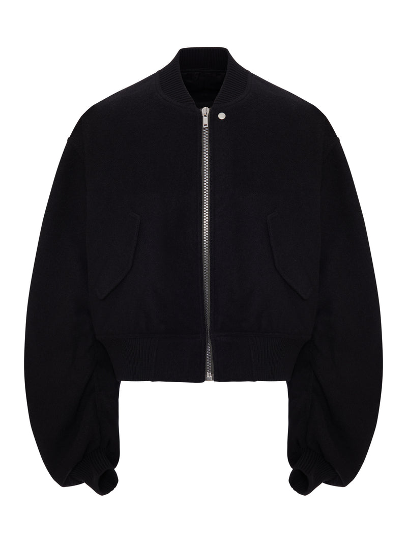 BOMBER CROPPED CON MANICHE VOLUMINOSE