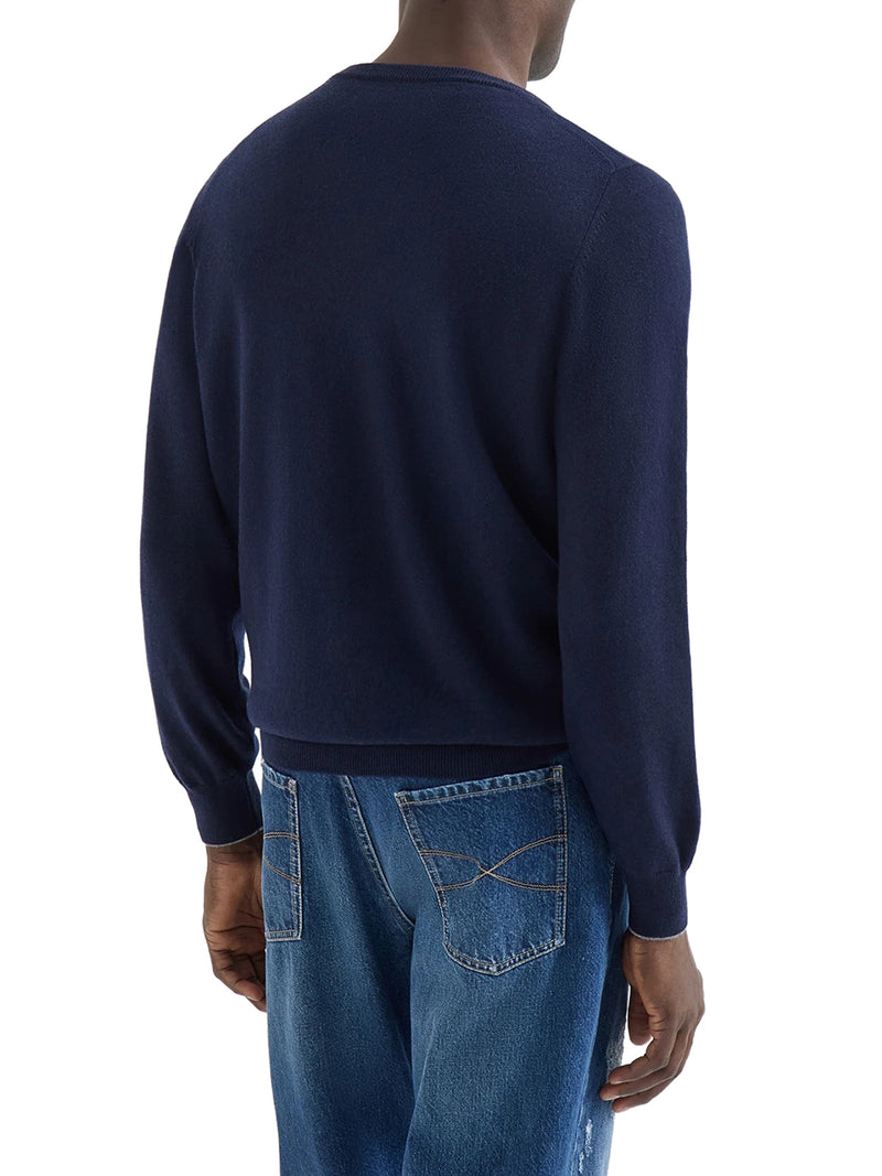 MAGLIONE GIROCOLLLO ESSENTIAL IN CASHMERE