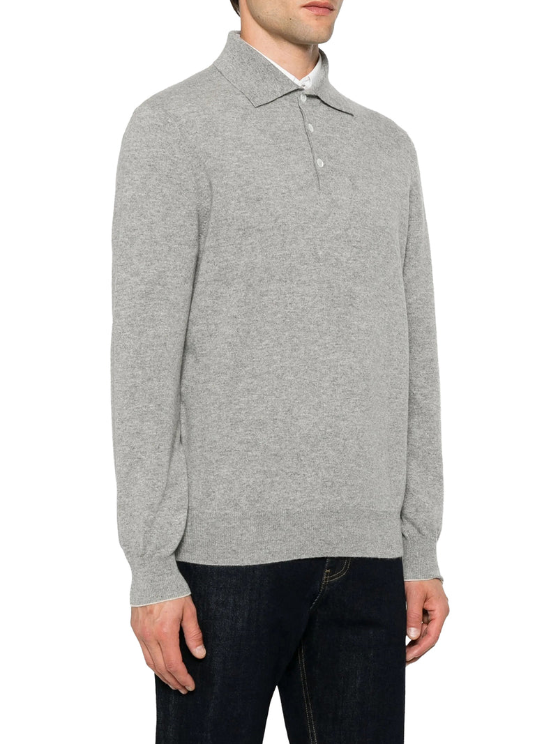 MAGLIA STILE POLO IN CASHMERE