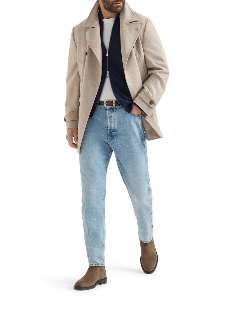 CARDIGAN CON ZIP IN CASHMERE