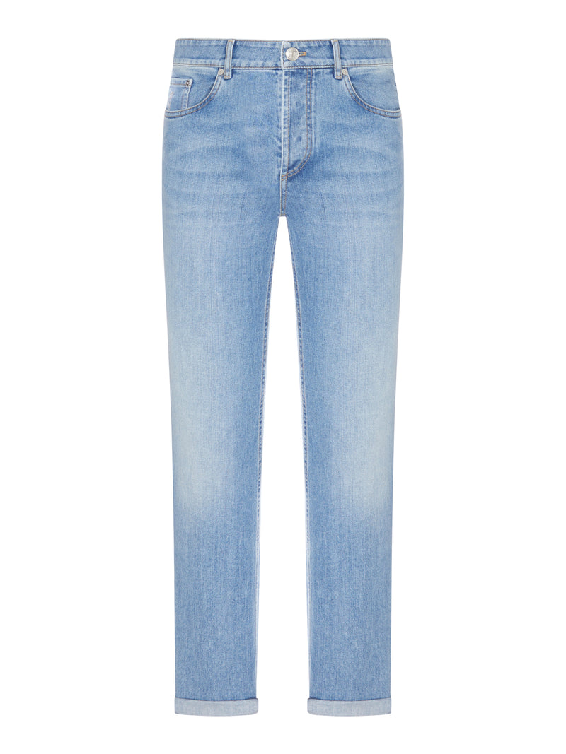 JEANS IN DENIM LAVAGGIO CHIARO