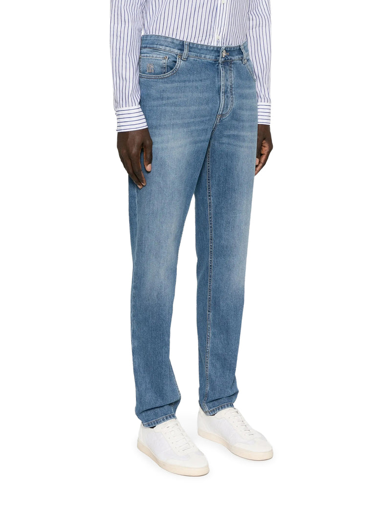 JEANS IN DENIM LAVAGGIO CHIARO