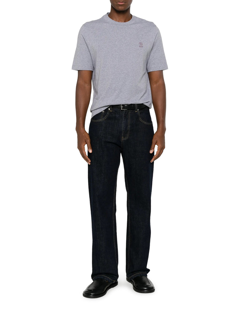 T-SHIRT IN COTONE CON LOGO STAMPATO A CONTRASO