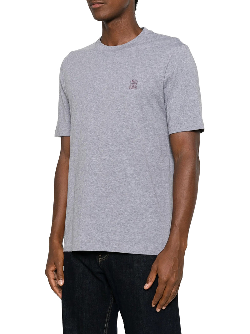 T-SHIRT IN COTONE CON LOGO STAMPATO A CONTRASO