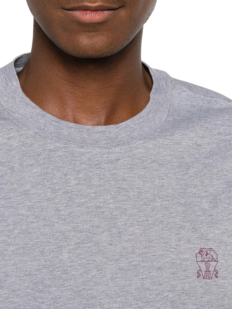 T-SHIRT IN COTONE CON LOGO STAMPATO A CONTRASO