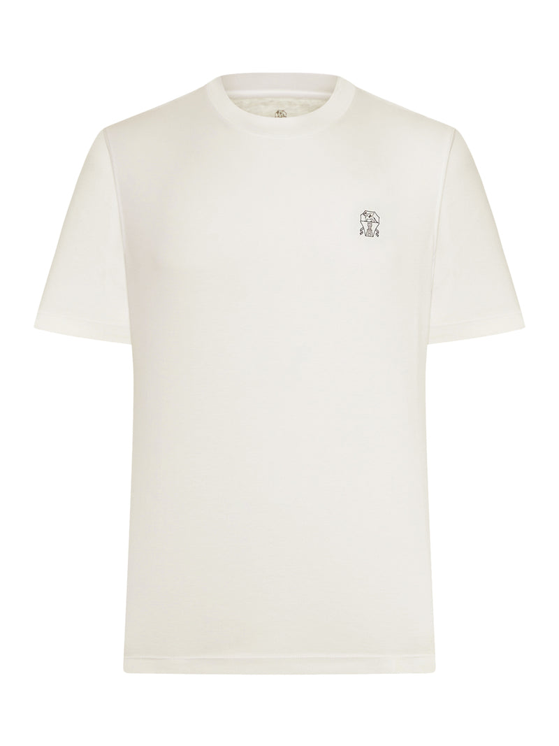 T-SHIRT IN COTONE CON LOGO STAMPATO A CONTRASO