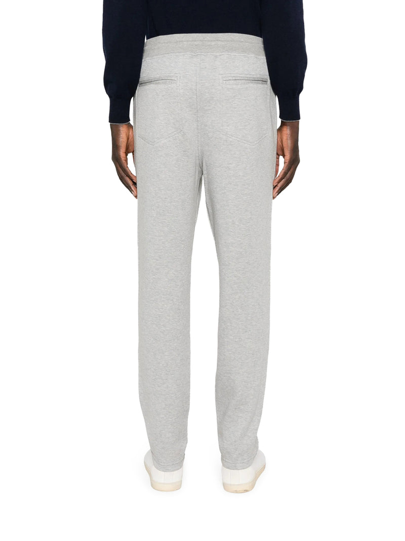 PANTALONE IN FELPA DOUBLE DI COTONE, CASHMERE E SETA