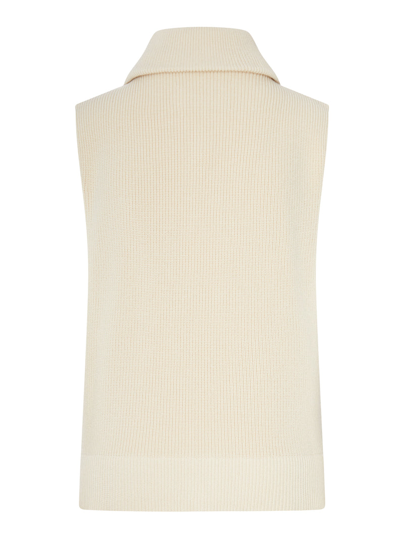 GILET CON ZIP IN MAGLIA A COSTE