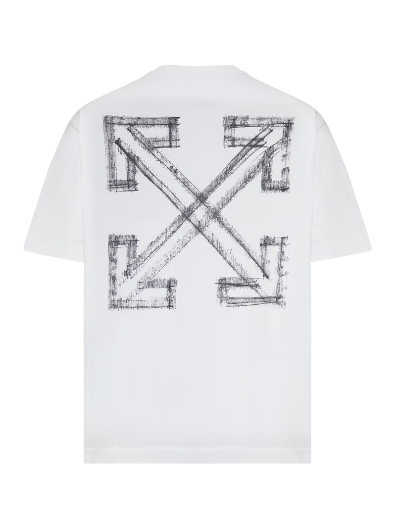 T-SHIRT CON LOGO E STAMPA ARROW SKETCH