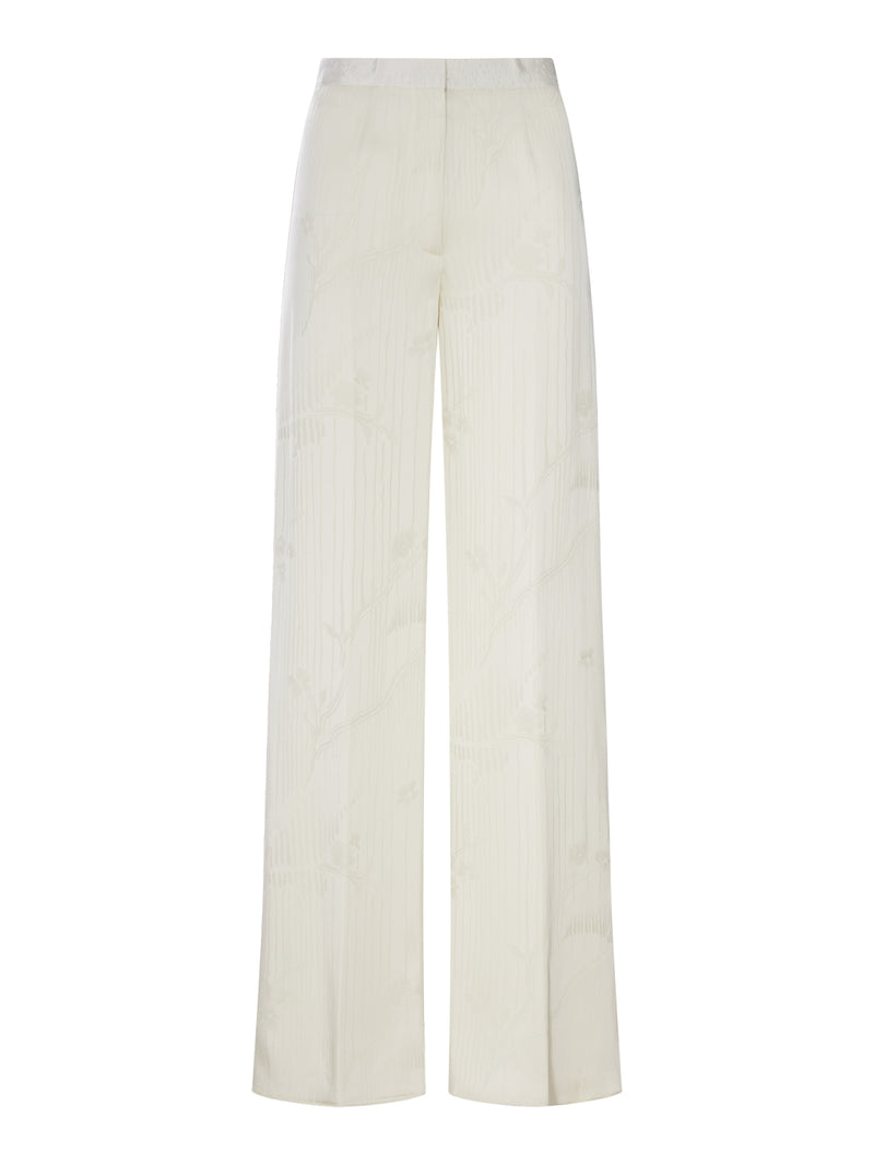 PANTALONI JACQUARD A GAMBA AMPIA