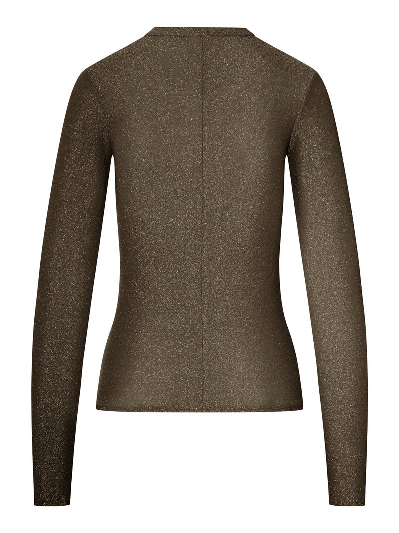 T-SHIRT A MANICHE LUNGHE IN LUREX