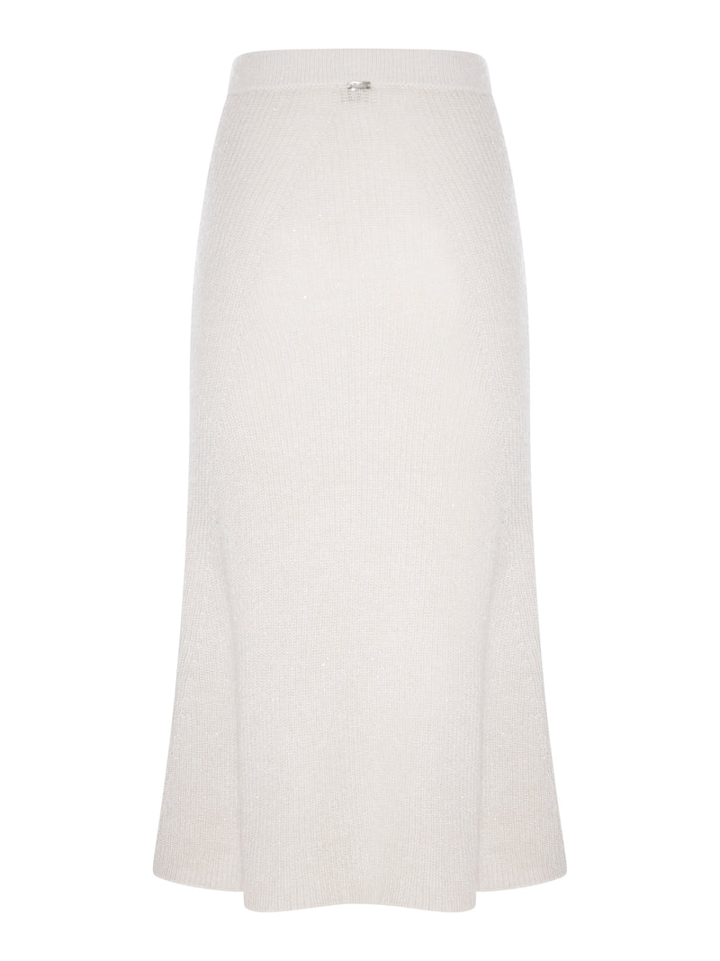 GONNA MIDI IN MAGLIA CON FILATO LUREX