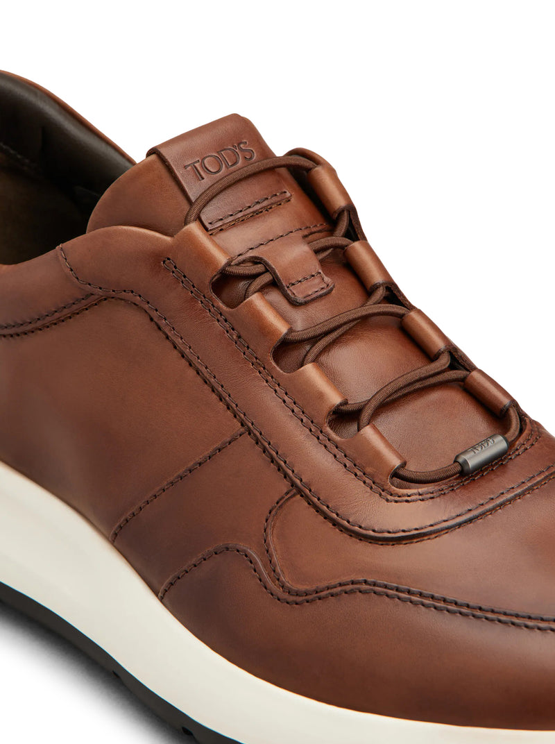 SNEAKERS RED DOT IN PELLE