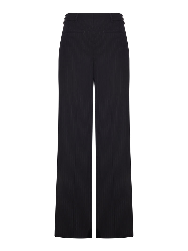 PANTALONI FLUIDI IN CRÊPE A RIGHE