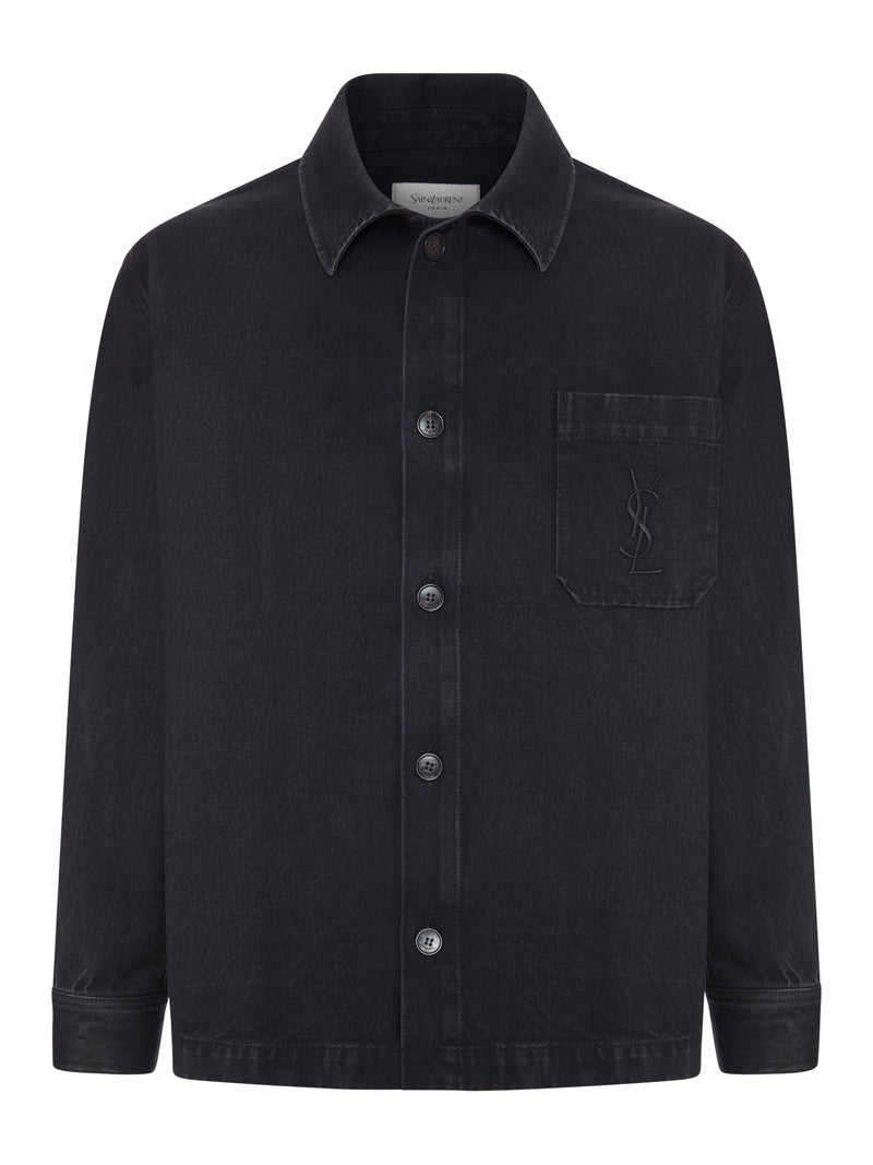 CAMICIA CASSANDRE IN DENIM NERO SABBIA