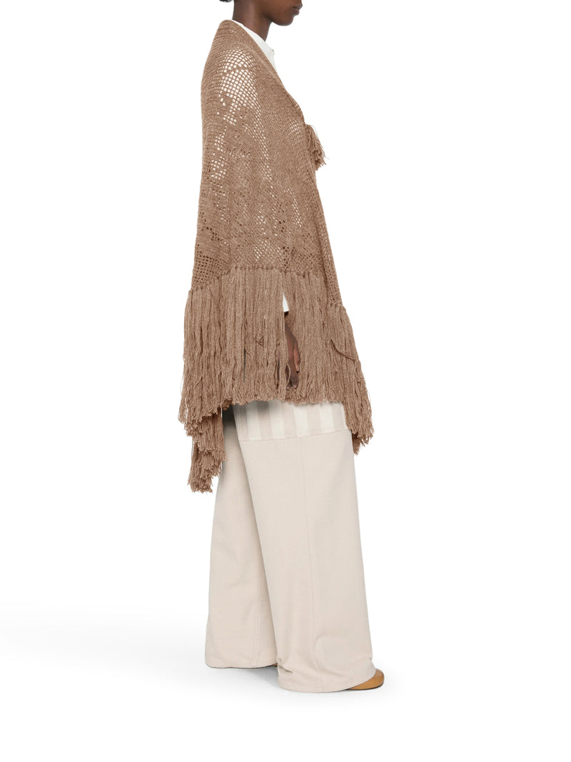 SCIALLE PEONIA IN LANA D`ALPACA
