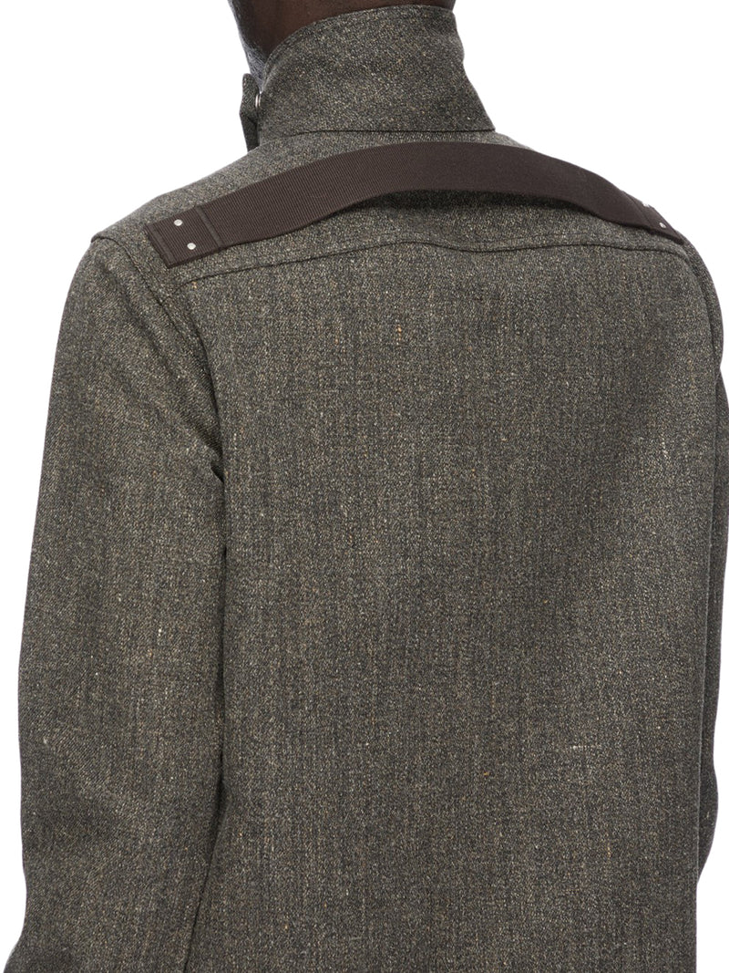 OUTERSHIRT CON COLLO ALTO E MORBIDO EFFETTO AVVOLGENTE