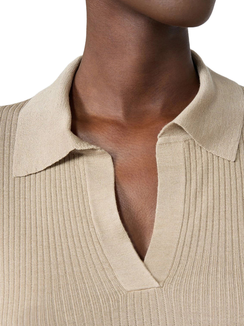 MAGLIA POLO IN CACHEMIRE E SETA