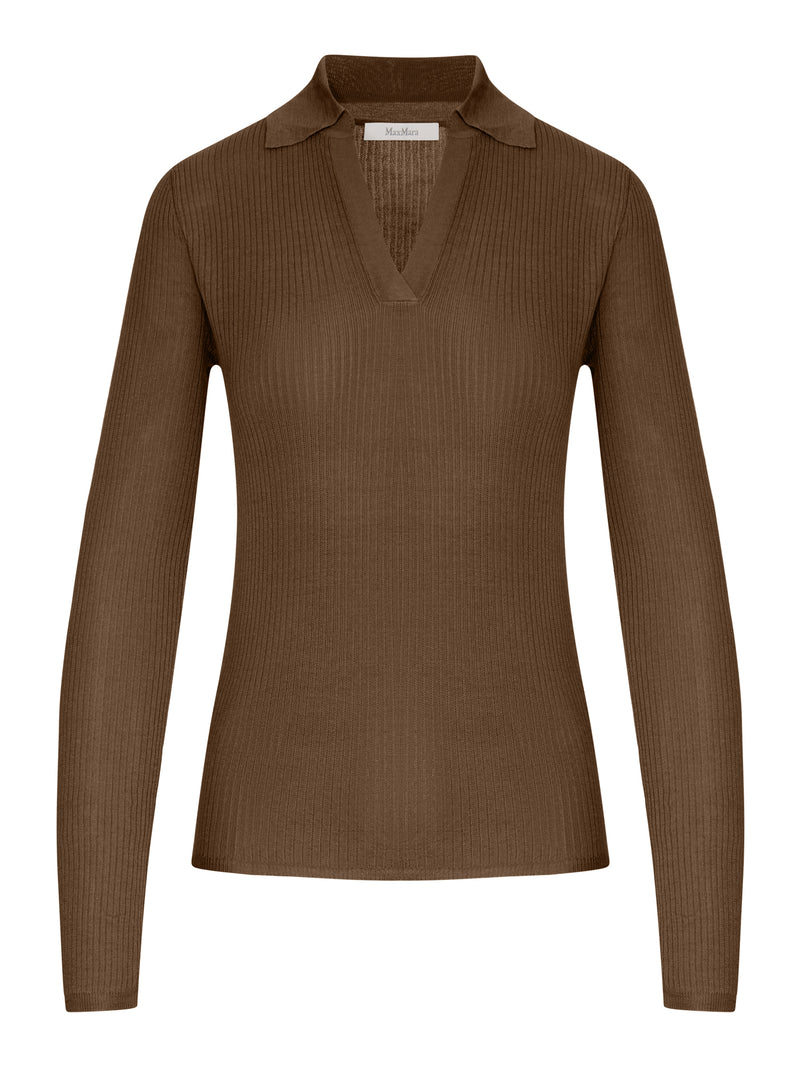 MAGLIA POLO IN CACHEMIRE E SETA