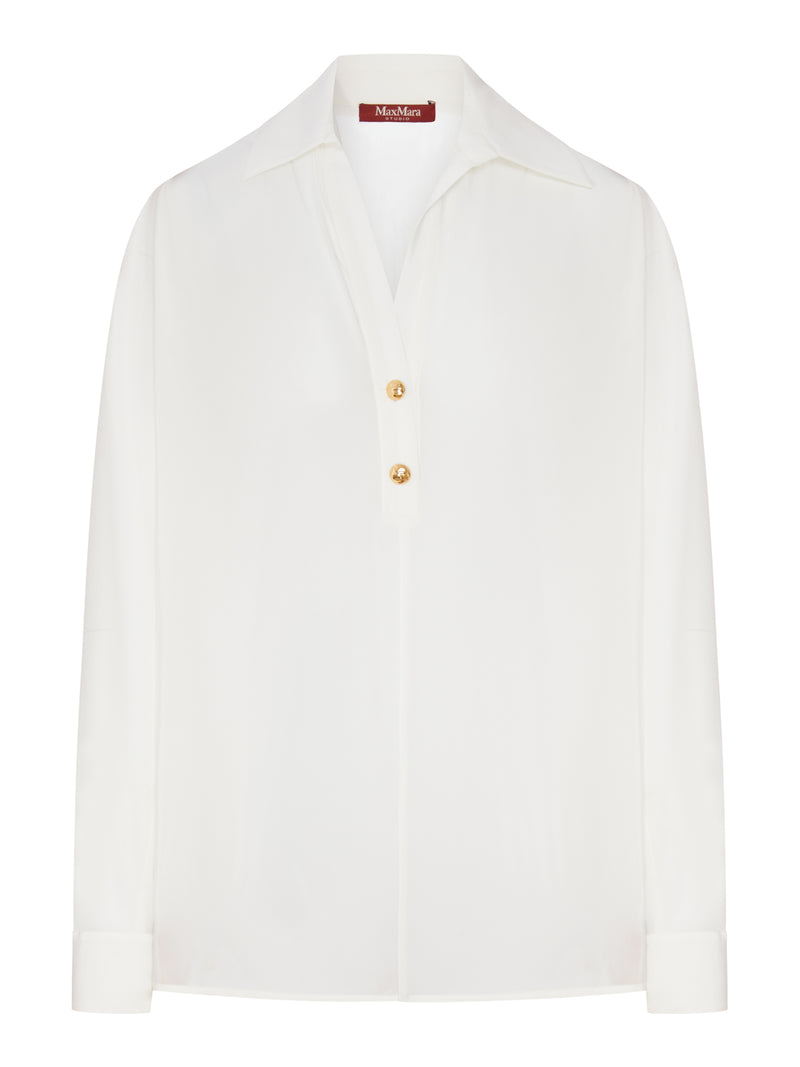 CAMICIA POLO IN CRÊPE DE CHINE