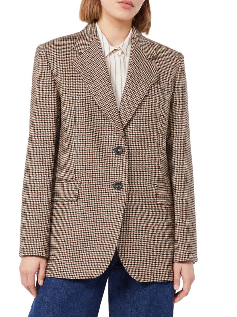 BLAZER MONOPETTO IN LANA TINTO FILO