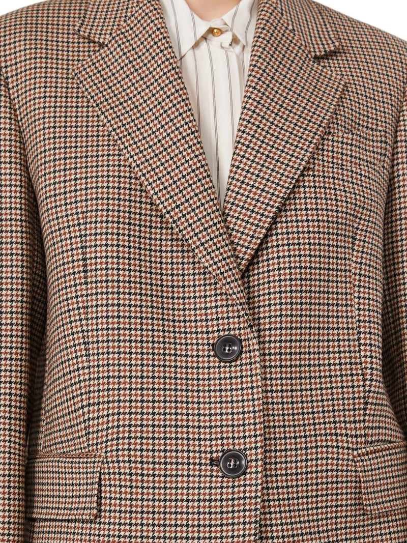 BLAZER MONOPETTO IN LANA TINTO FILO