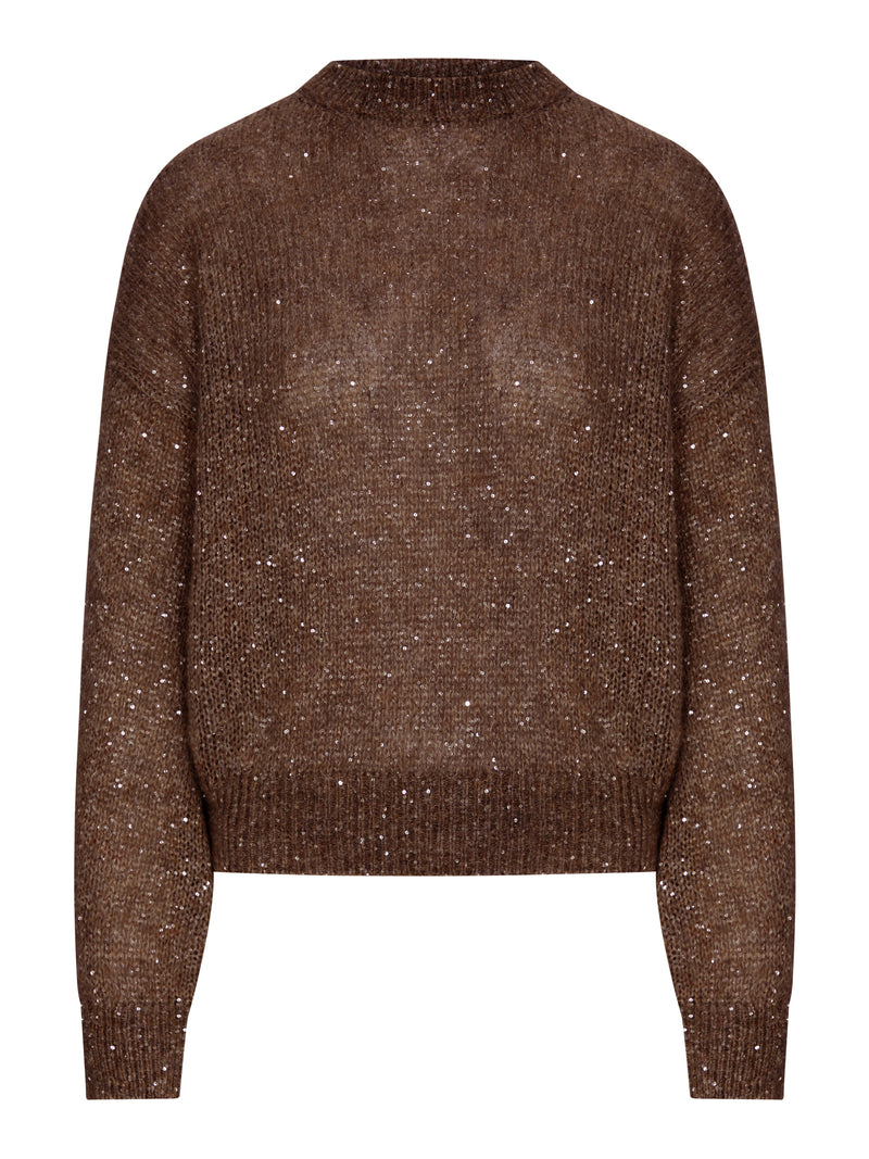 MAGLIA IN FILATO LUREX CON PAILLETTES