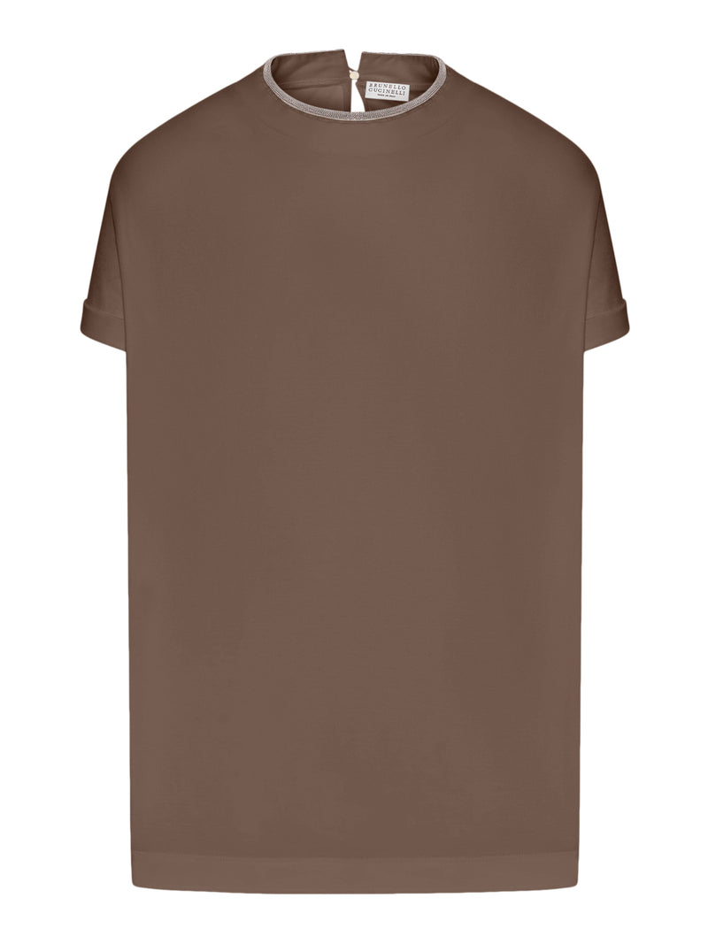 T-SHIRT IN JERSEY CON PRECIOUS FAUX LAYERING