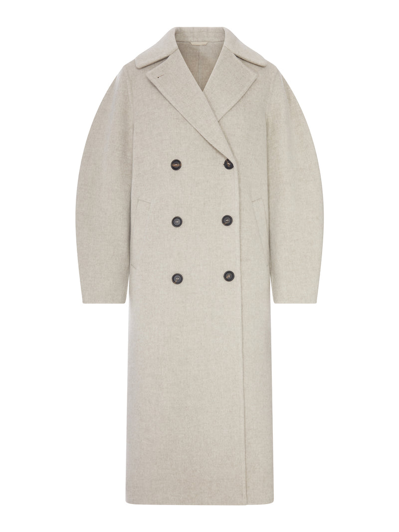 CAPPOTTO LUNGO DOPPIOPETTO IN LANA E CASHMERE